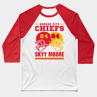 Kansas City Chiefs Moore 24 American Football Retro Baseball T-Shirt